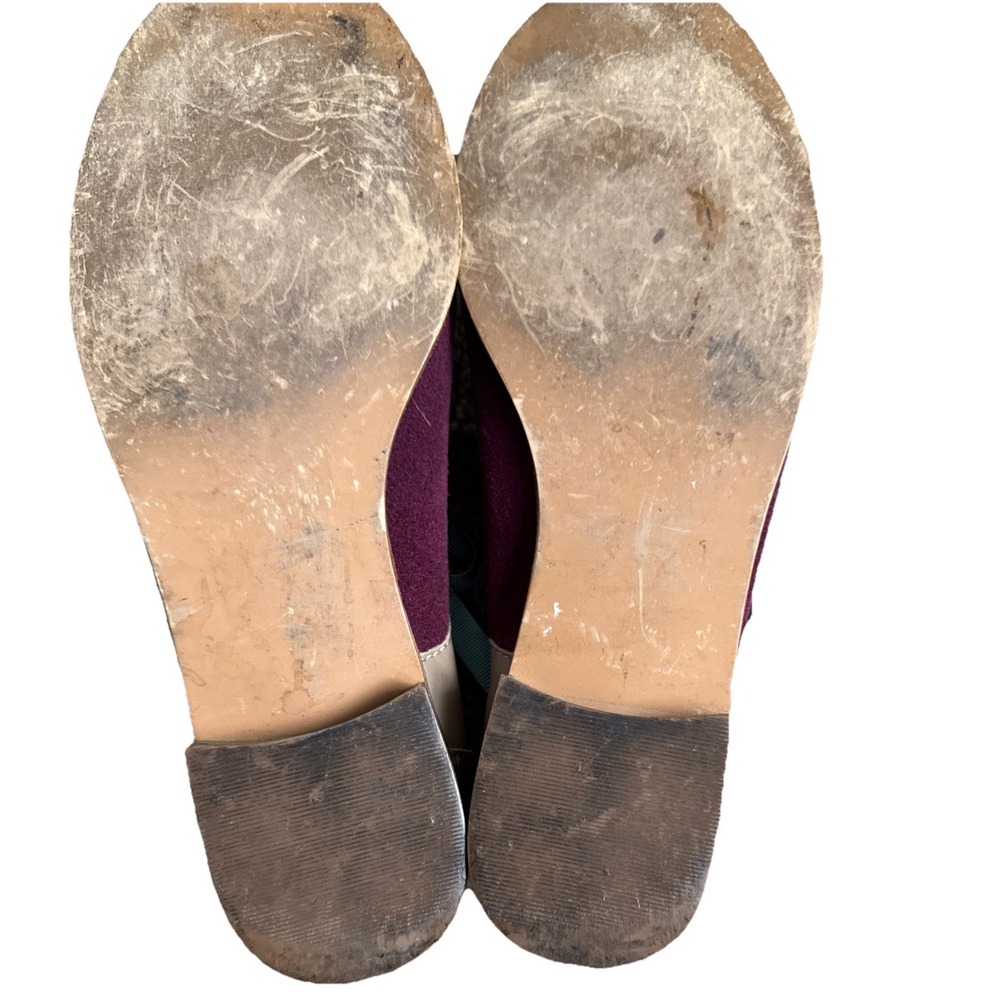 Pilcro And The Letterpress Mary Jane Shoes Women's Size 6 Brugundy Tan Retroglam - Picture 6 of 6